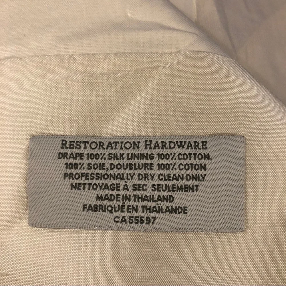 New Restoration hardware Thai silk curtains